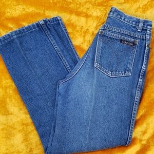 Vintage Ultra high rise Calvin Klein cropped jean